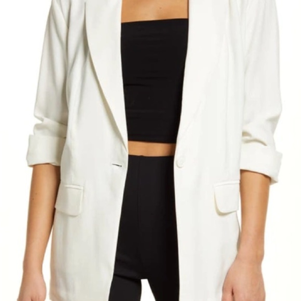 Open Edit Women's White Blazer Small